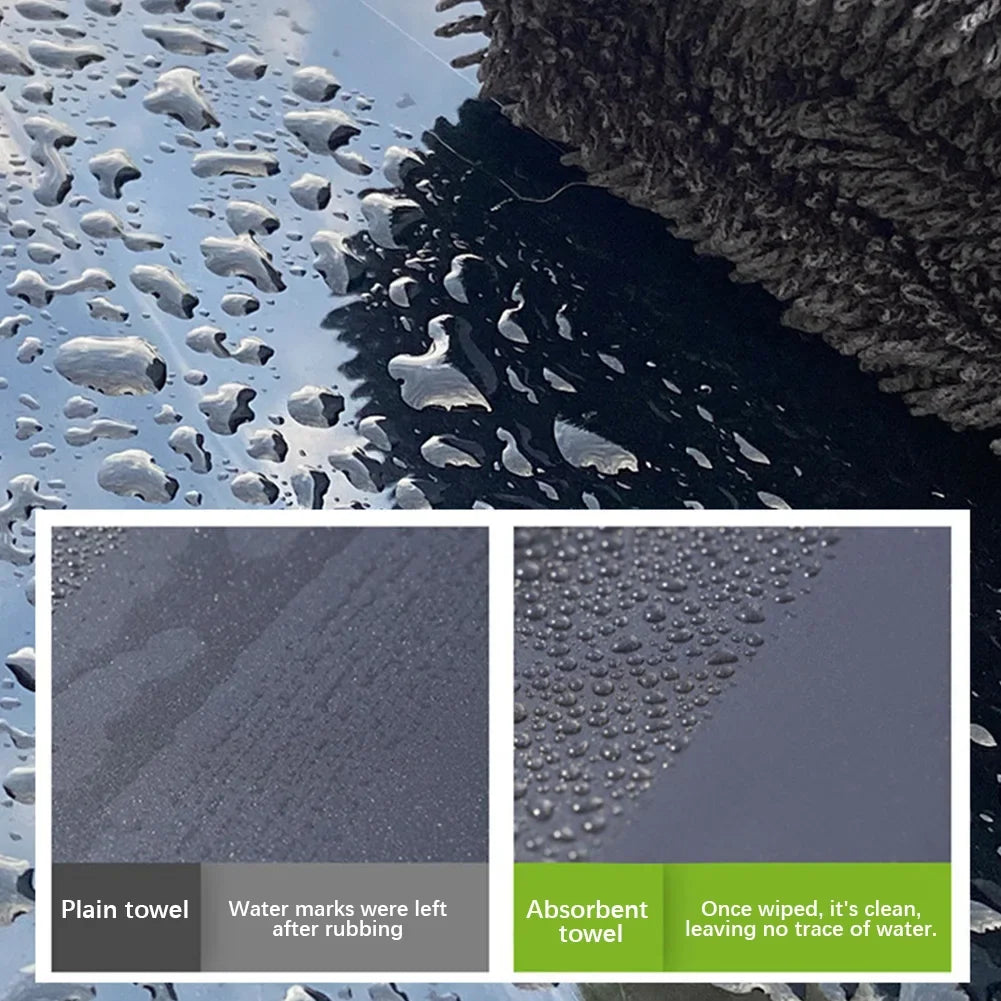 Car Wash Towel 1200GSM Microfiber Double-Sided Ultra Absorbent Car Wash Cloth Cleaning Drying Towel Washing Accessories