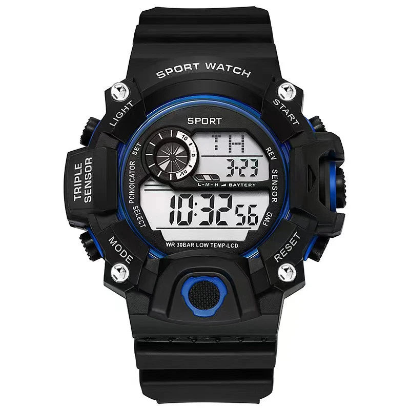 Men's Watch Digital Sports LED Backlight Electronic Watch Multi-function Alarm Date Chronograph Men's Outdoor Sports Clock The m