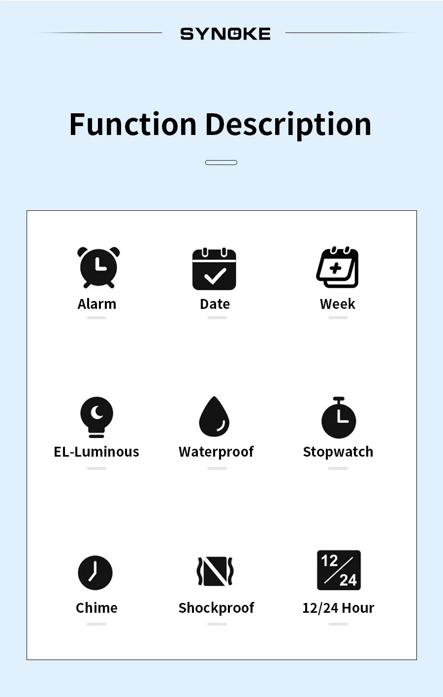 Retro Watch Men Outdoor Sports Multifunctional Waterproof Large Screen Display Luminous LED Digital For Men Fashion