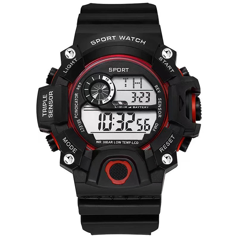 Men's Watch Digital Sports LED Backlight Electronic Watch Multi-function Alarm Date Chronograph Men's Outdoor Sports Clock The m