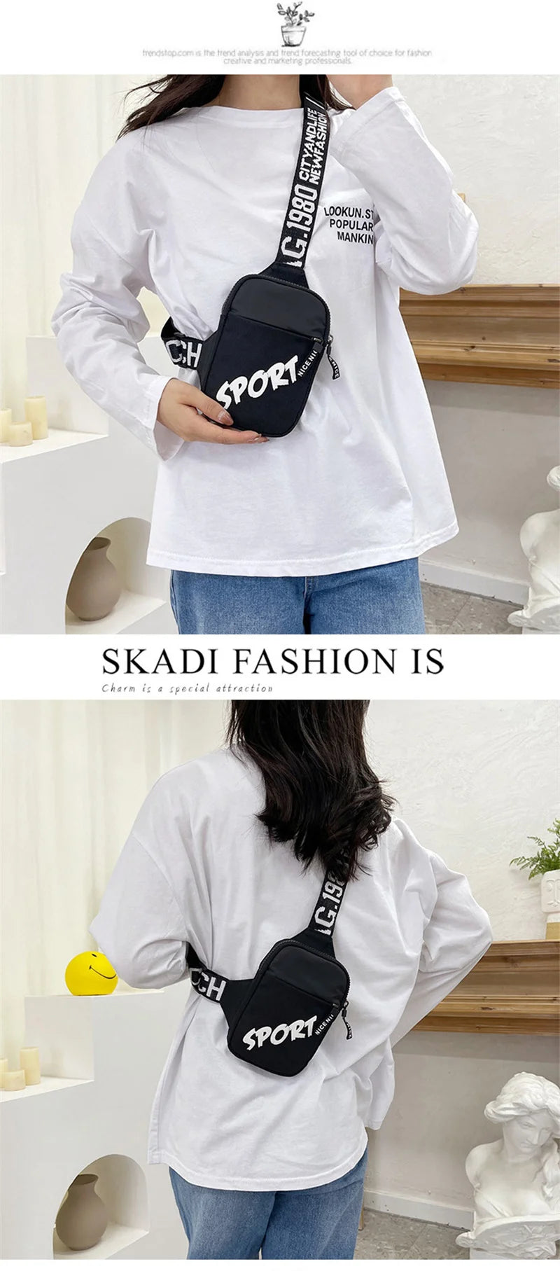 Men's Shoulder Bag INS Trend Waterproof Small Bag Messenger Bag Square Crossbody Bags Bag For Men Sacoche Homme