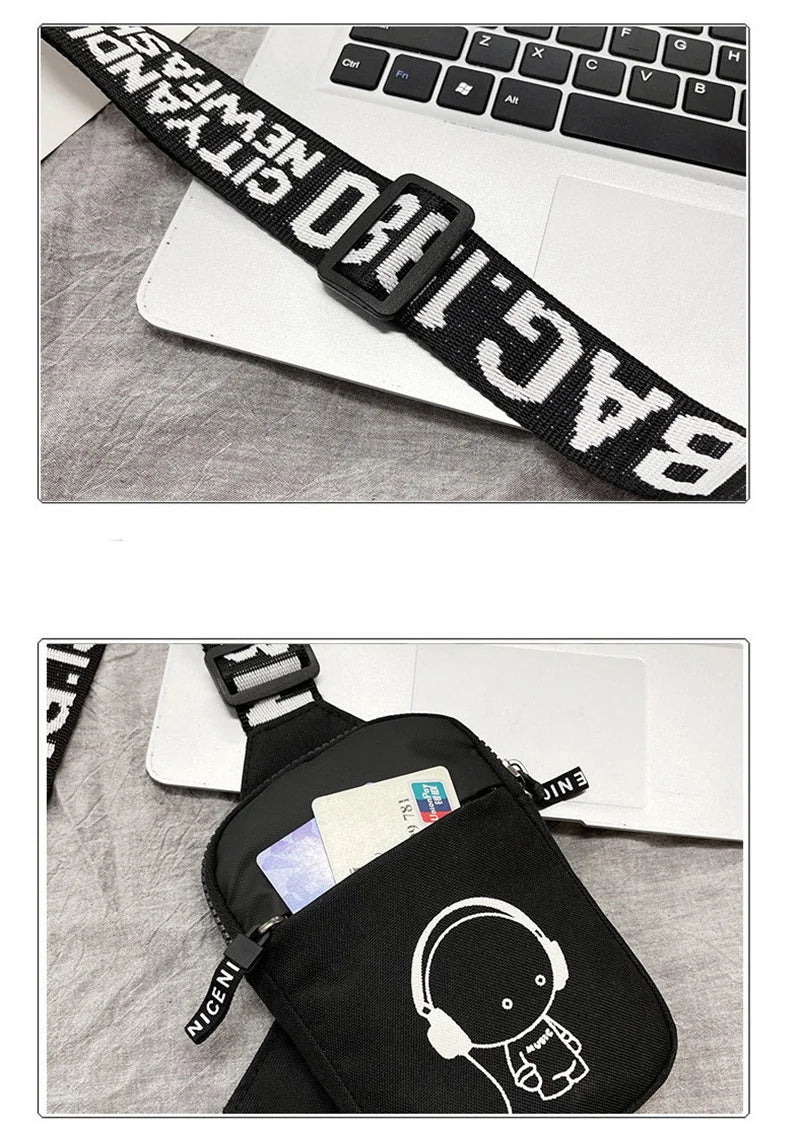 Men's Shoulder Bag INS Trend Waterproof Small Bag Messenger Bag Square Crossbody Bags Bag For Men Sacoche Homme