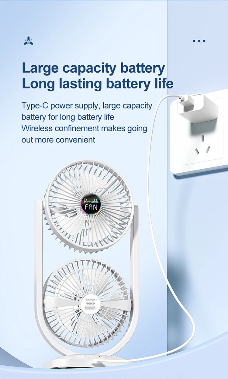 USB Charging Desktop Fan Portable