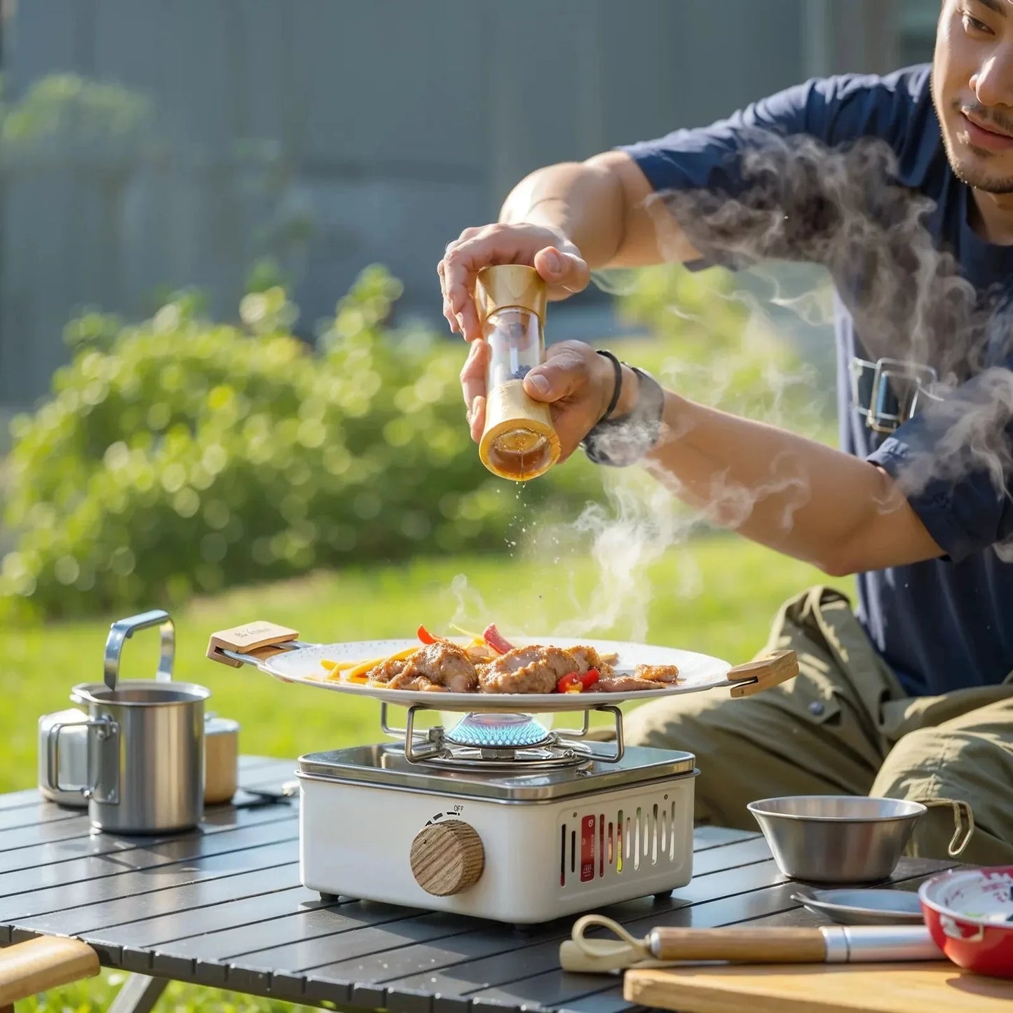 Camping Gas Stove 2800W High Firepower Portable Cassette Furnace Outdoor Gas Burner Picnic Camp