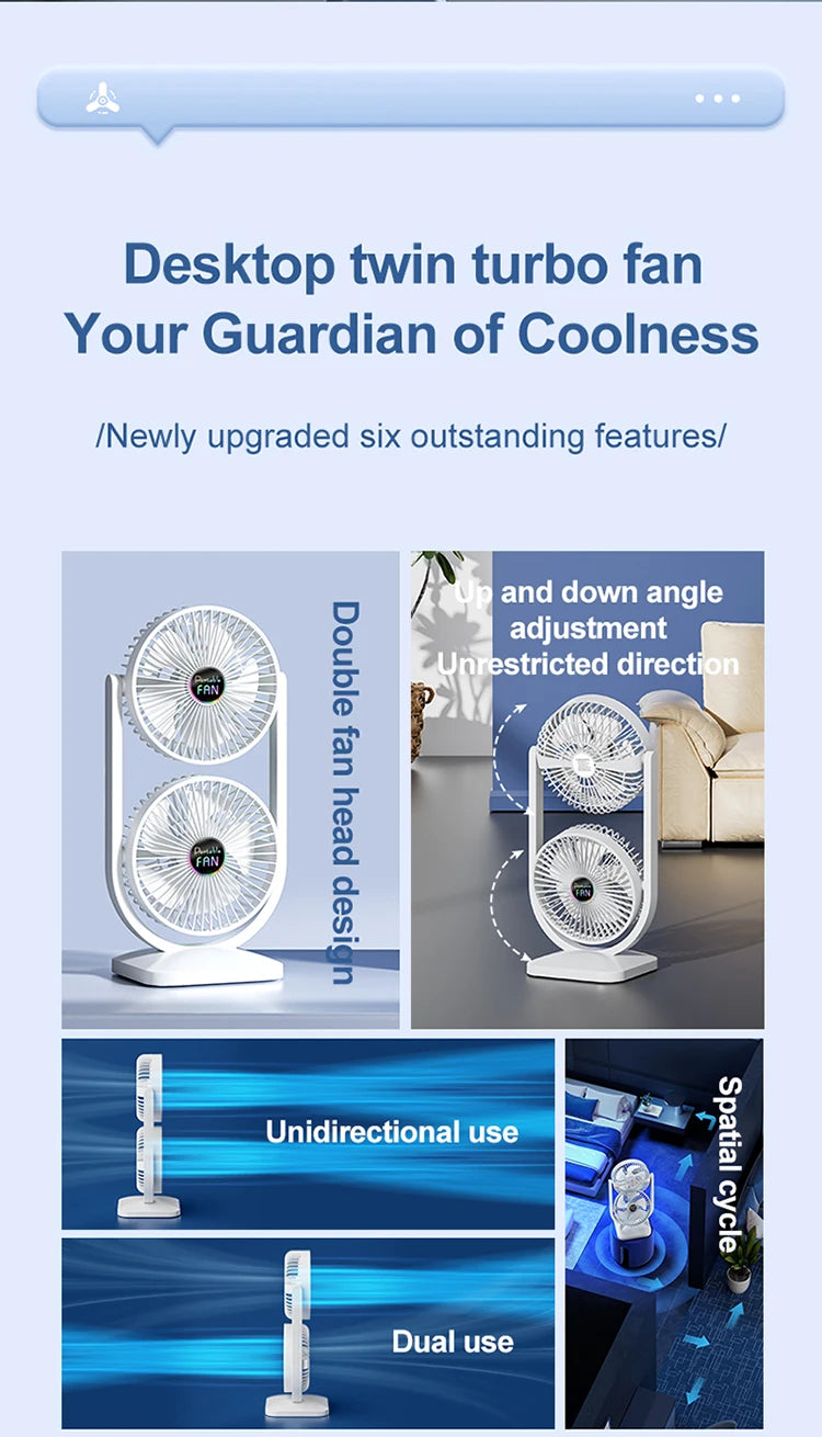 USB Charging Desktop Fan Portable