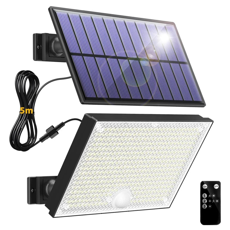 Outdoor Solar Motion Sensor Lights 400LED with Remote Control Flood Wall Lamp IP65 Waterproof Solar Powered Security Spot Lights