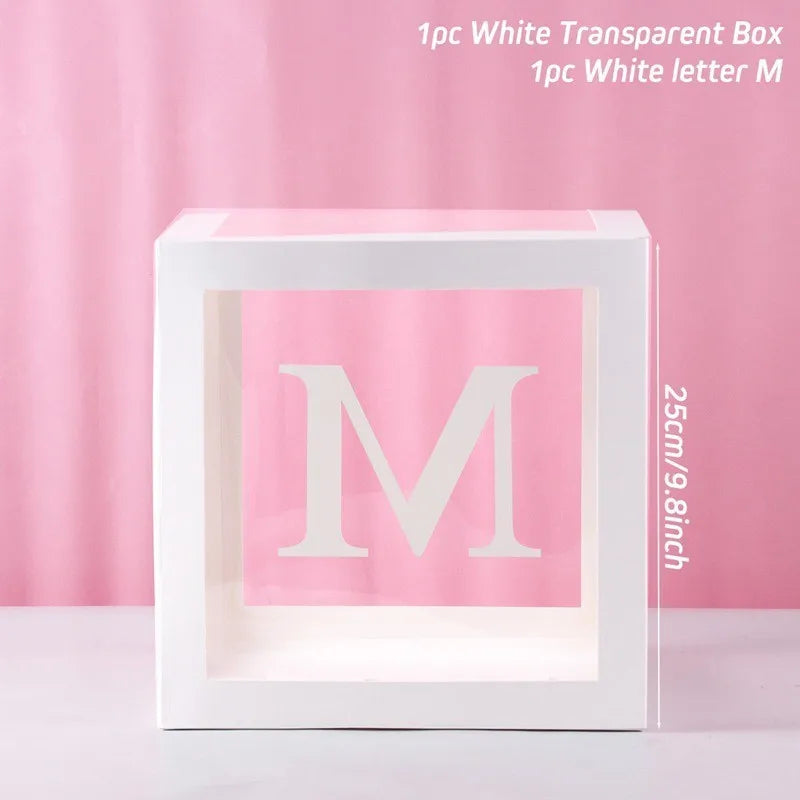 1pc Transparent Balloon Box,Letter Box