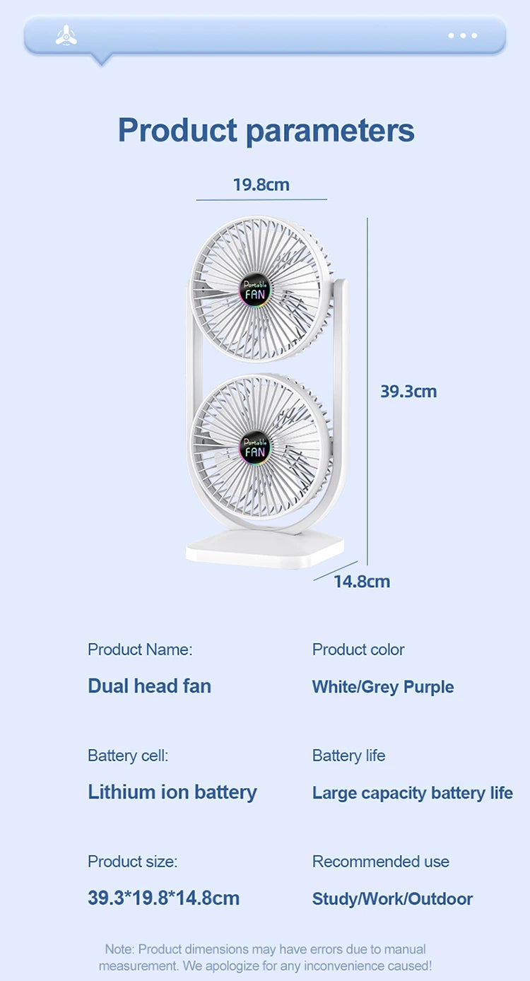 USB Charging Desktop Fan Portable