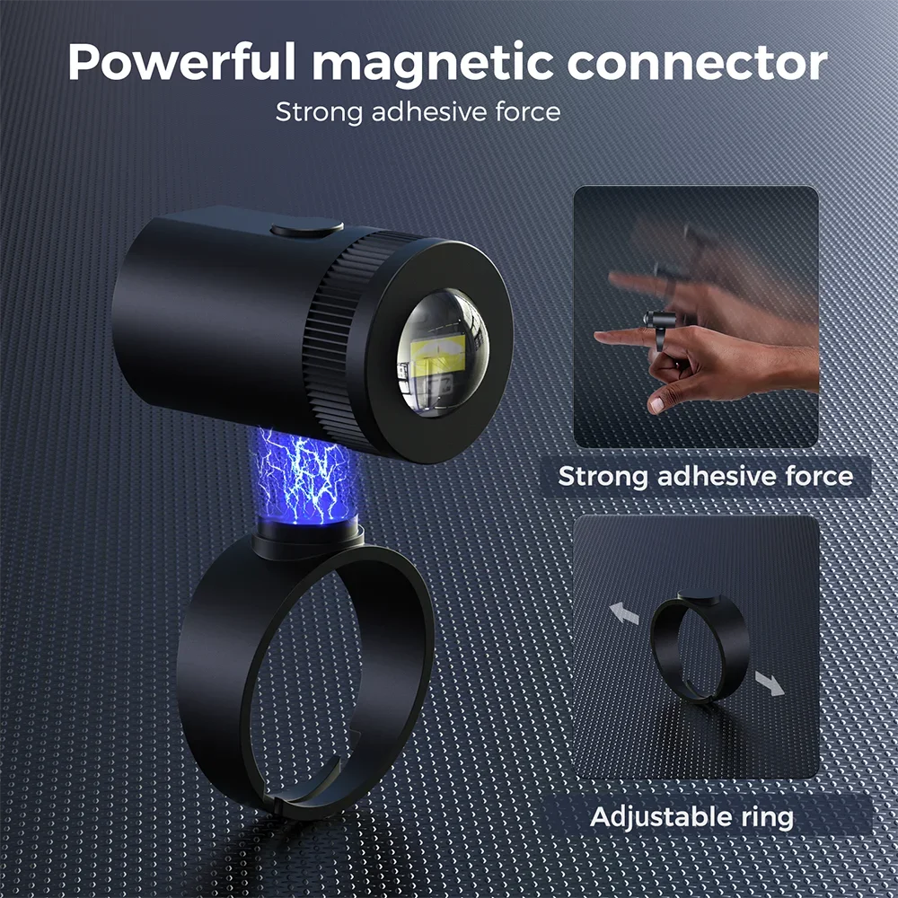 Flashlight Finger Light USB C Charge LED 360 Rotate Adjustable Ring Size Gadget Tool Good Bright Sport Night Fishing Glove Lamp