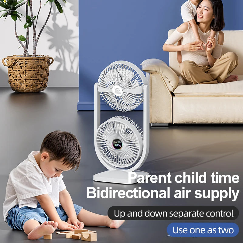 USB Charging Desktop Fan Portable Rotatable Desktop Electric Fan Suitable For Outdoor Picnic Student Dormitory Office Home Use