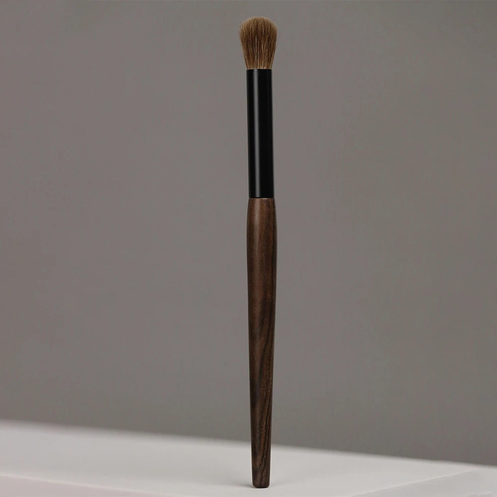 T127 Professional Handmade Makeup Brushes Natural Goat Hair Nose Eye Shadow Blending Brush Short Ebony Wood Handle Make Up Brush