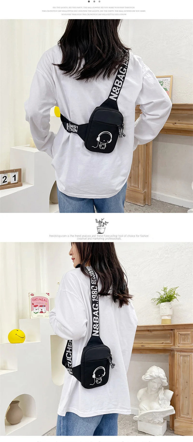 Men's Shoulder Bag INS Trend Waterproof Small Bag Messenger Bag Square Crossbody Bags Bag For Men Sacoche Homme