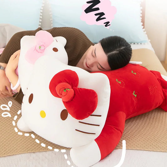 40/50cm Big Size Cute Cat Pillow KT Cat Plush Toy Cushion Cartoon Pillow Doll Children's Doll Girl Birthday Gift