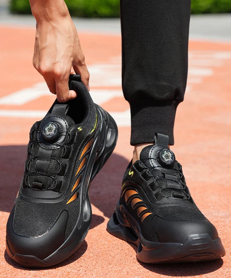 Steel Toe Work Shoes for Men Lightweight Breathable Work Sneakers  Indestructible Anti-Smash Anti-Puncture Safety Shoes Man