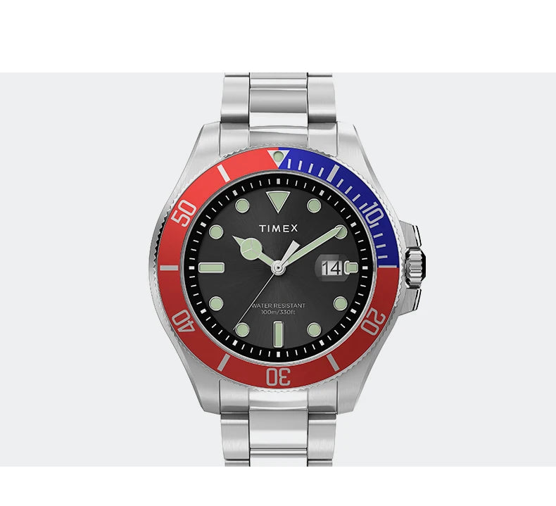 TIMEX Brand Men's Watch Luxury Leisure Multifunction Watches for Men Calendar Quartz Steel Strip Wristwatch