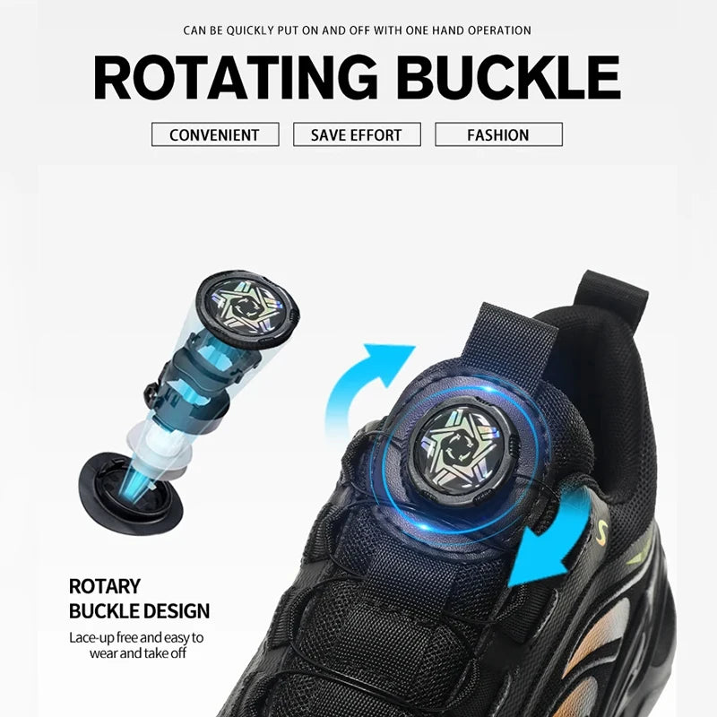 Steel Toe Work Shoes for Men Lightweight Breathable Work Sneakers  Indestructible Anti-Smash Anti-Puncture Safety Shoes Man