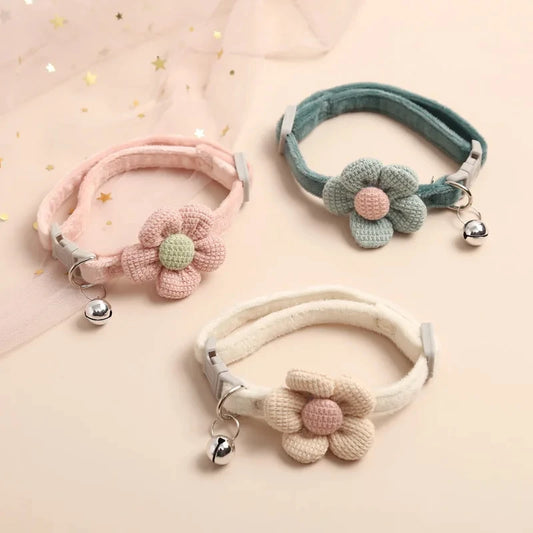 1Pc Cat Collar with Cute Flower Adjustable