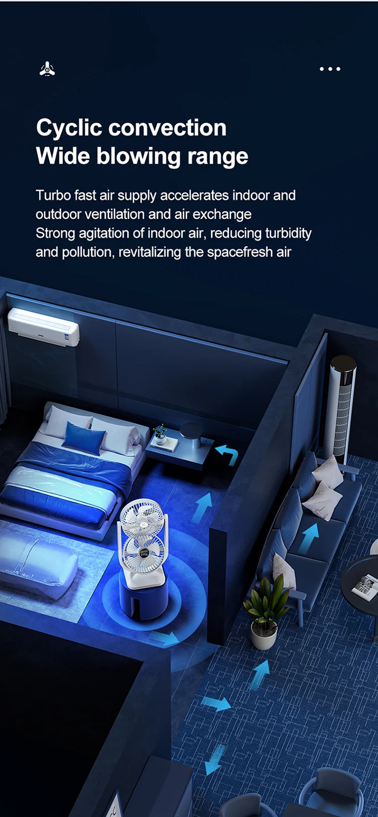 USB Charging Desktop Fan Portable