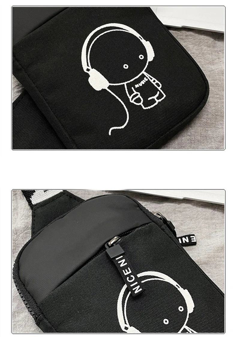 Men's Shoulder Bag INS Trend Waterproof Small Bag Messenger Bag Square Crossbody Bags Bag For Men Sacoche Homme