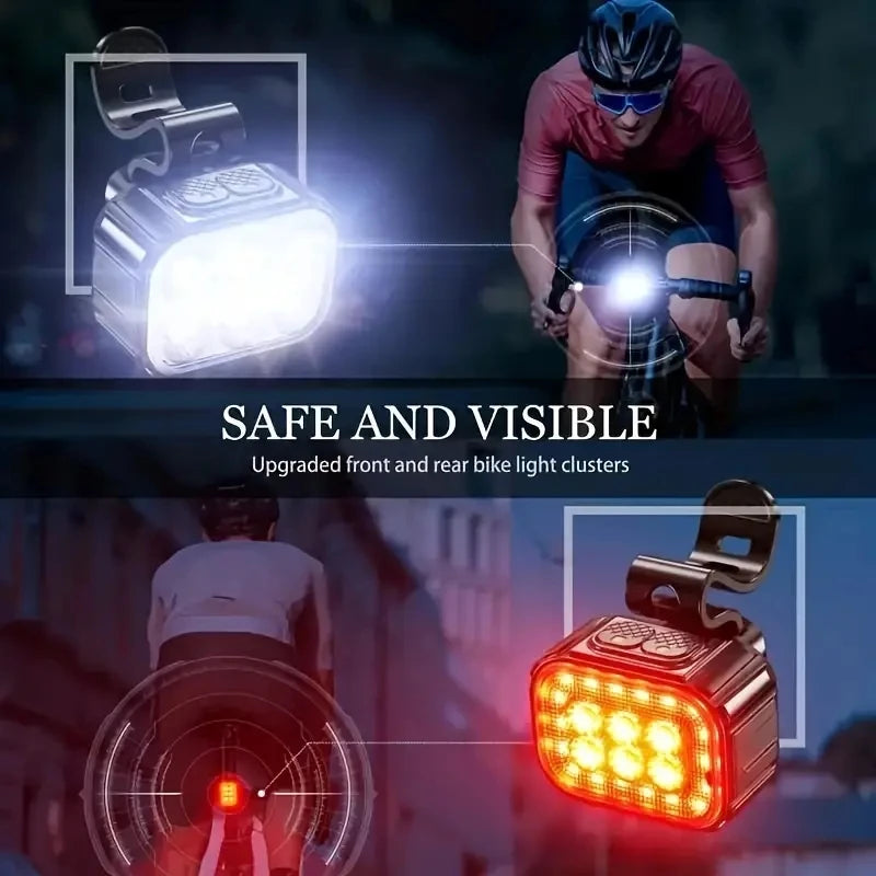 Bicycle lights, rechargeable bicycle light set super bright, night cycling/safe cycling bicycle lights