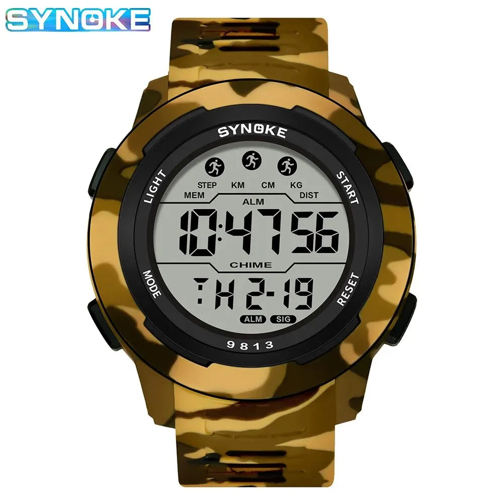 Retro Watch Men Outdoor Sports Multifunctional Waterproof Large Screen Display Luminous LED Digital For Men Fashion