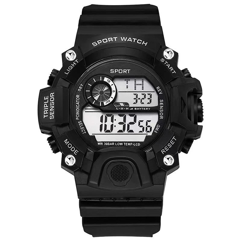 Men's Watch Digital Sports LED Backlight Electronic Watch Multi-function Alarm Date Chronograph Men's Outdoor Sports Clock The m