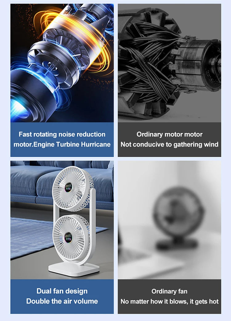 USB Charging Desktop Fan Portable