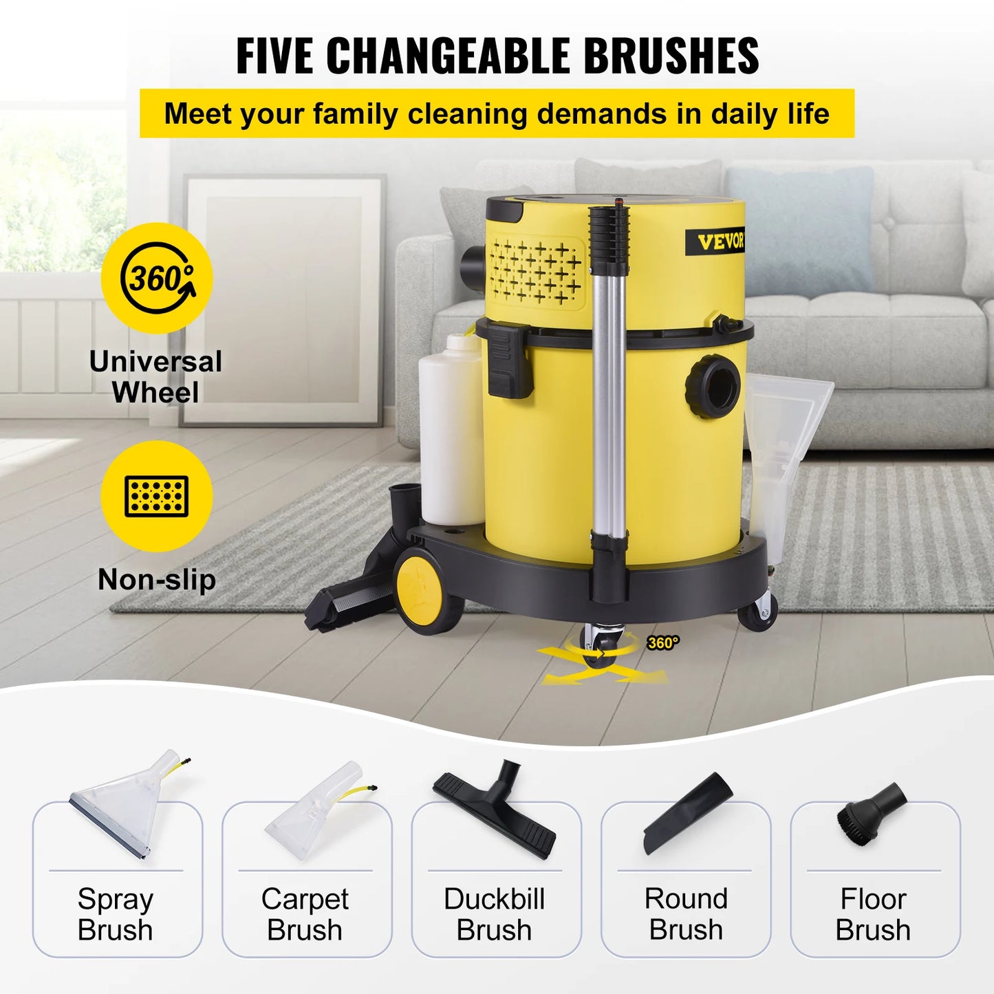 VEVOR Wet Dry Vacuum Cleaner 5.3