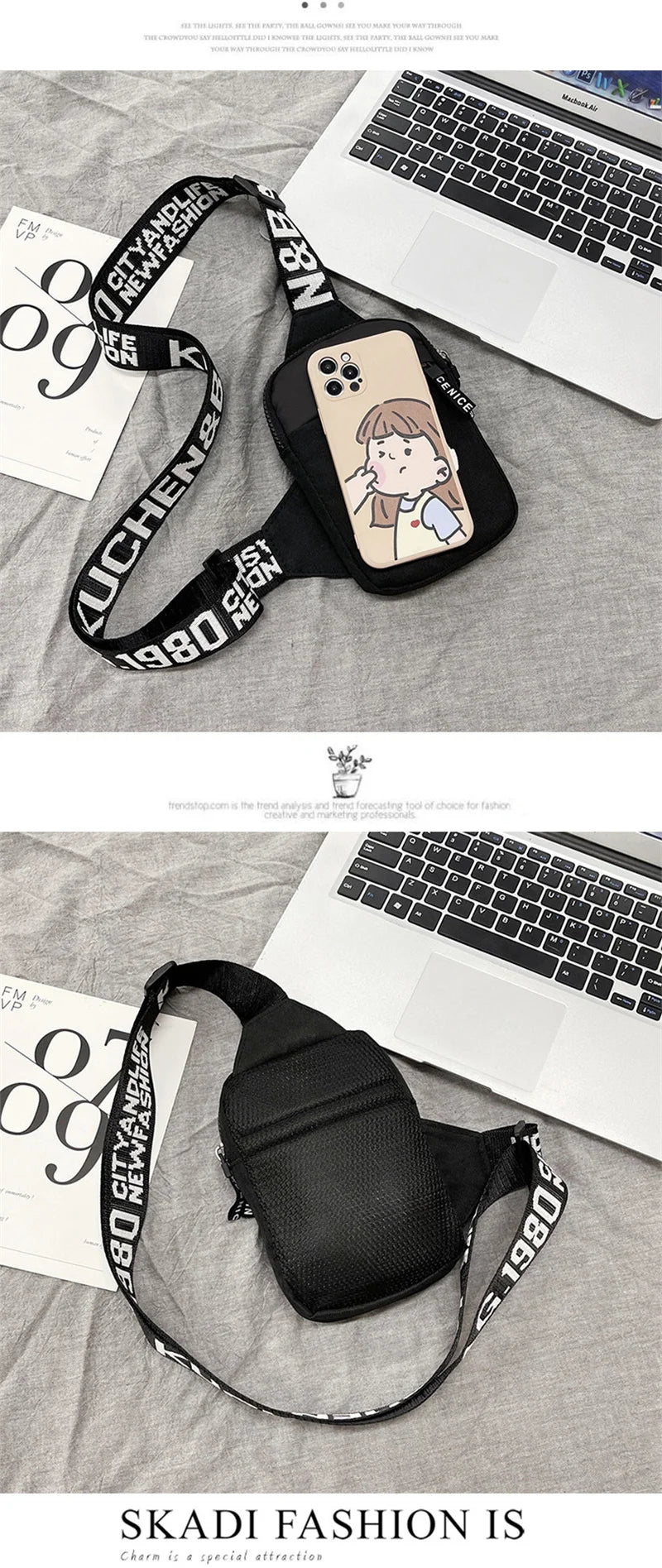 Men's Shoulder Bag INS Trend Waterproof Small Bag Messenger Bag Square Crossbody Bags Bag For Men Sacoche Homme