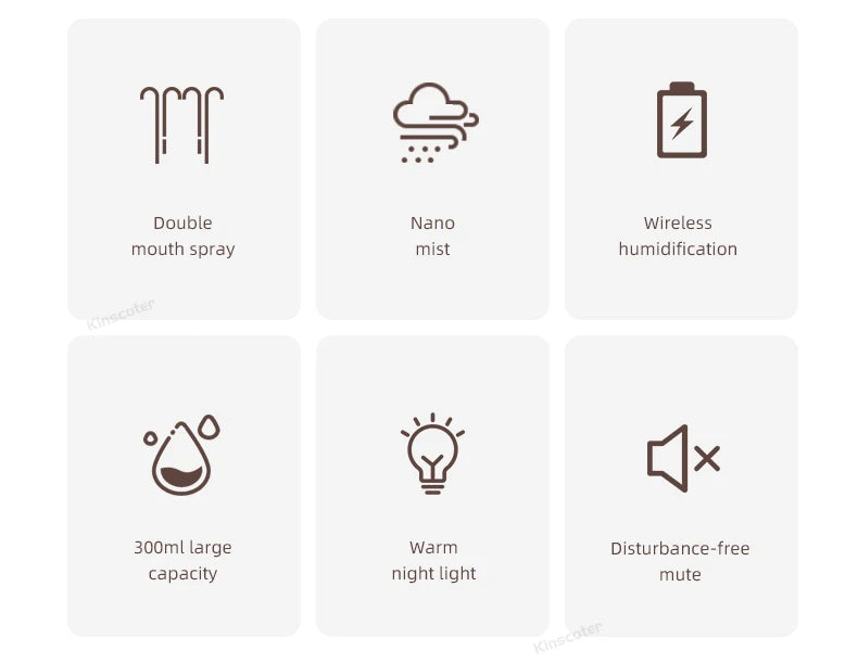 Cordless Rechargeable Air Humidifier