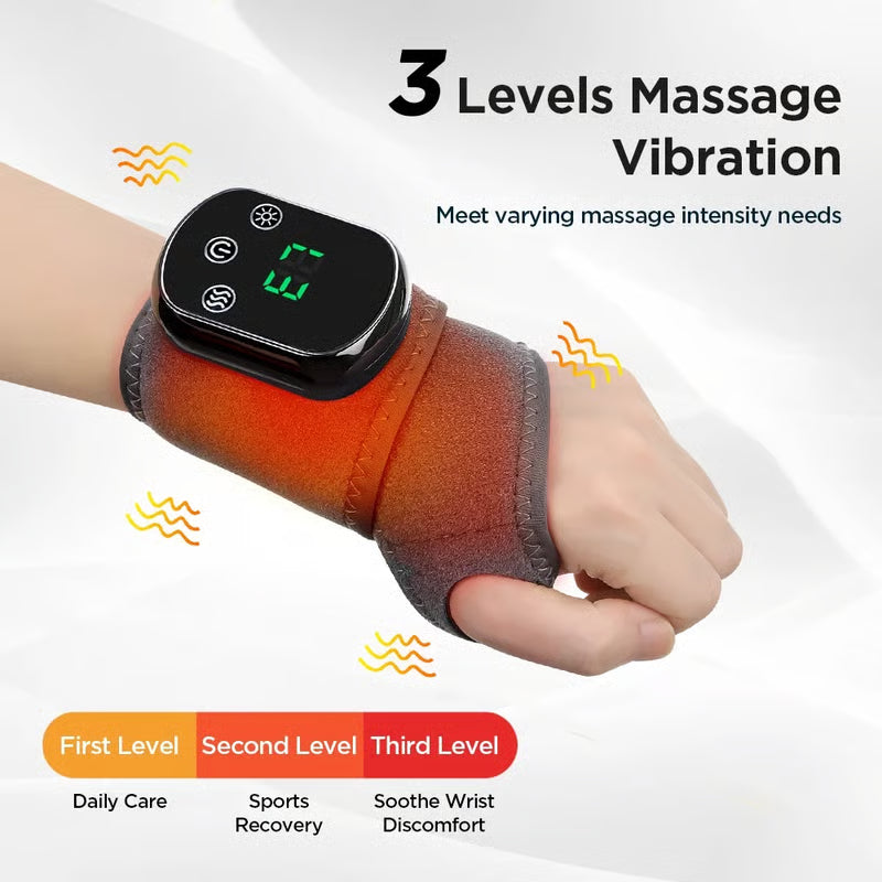 Three-speed vibration heat therapy massager for hands and feet