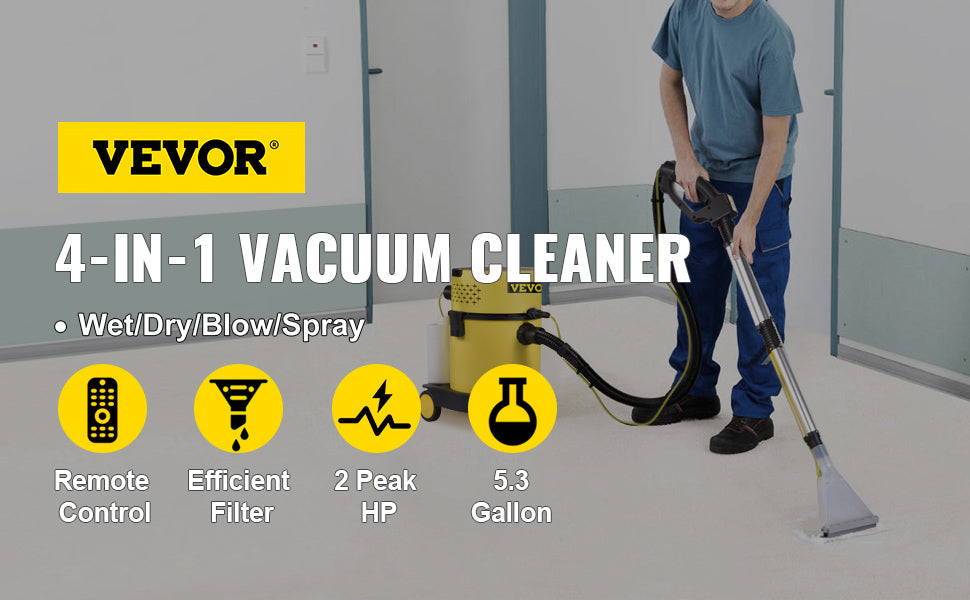 VEVOR Wet Dry Vacuum Cleaner 5.3