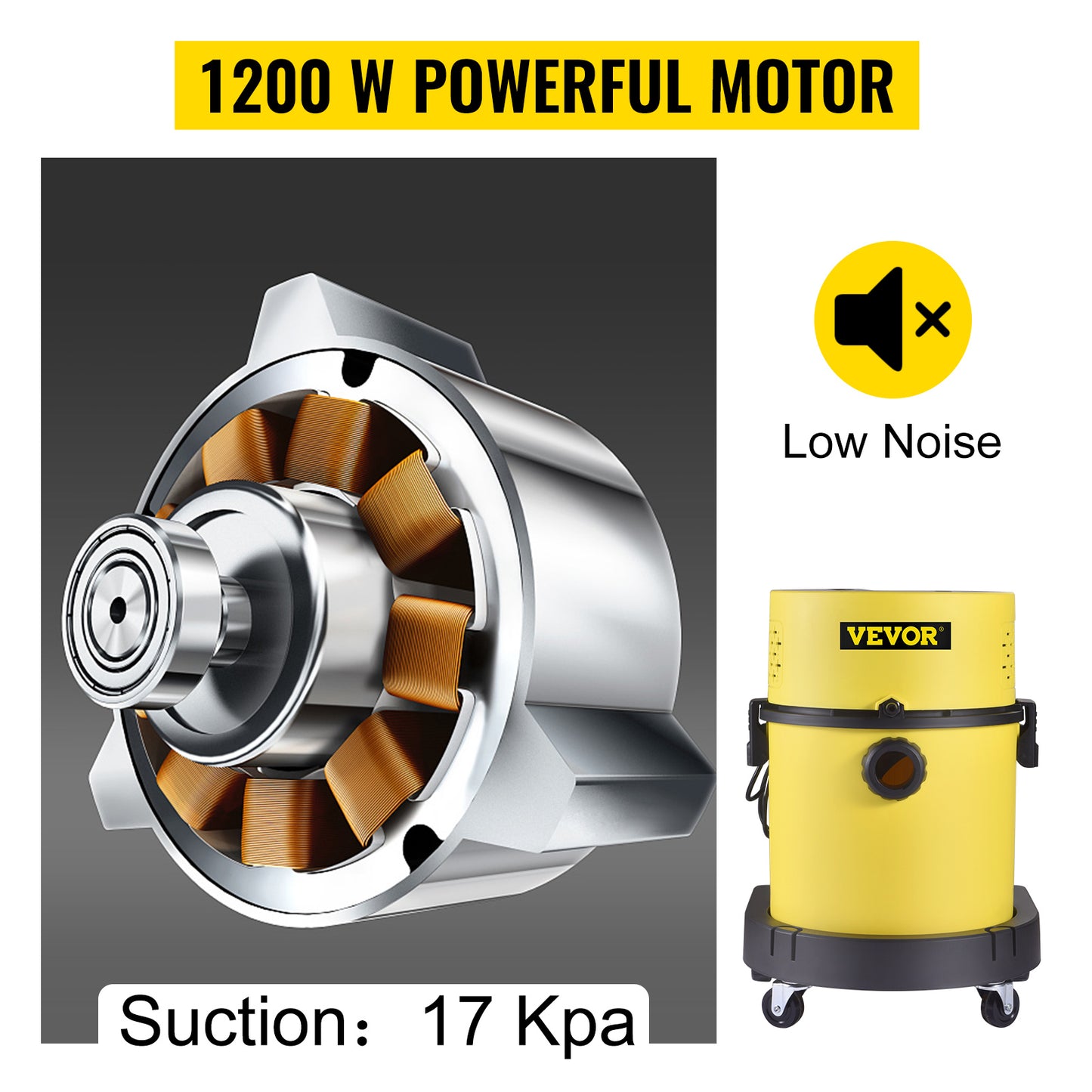 VEVOR Wet Dry Vacuum Cleaner 5.3