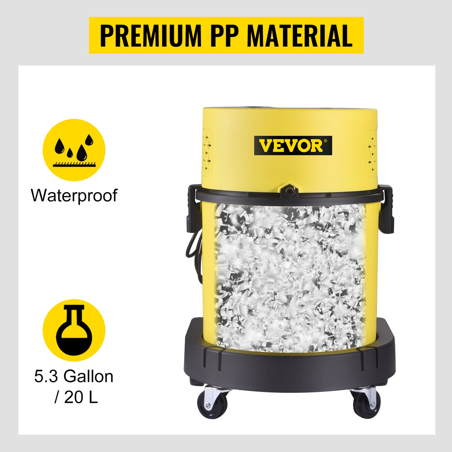 VEVOR Wet Dry Vacuum Cleaner 5.3